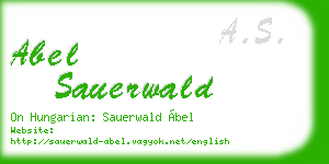 abel sauerwald business card